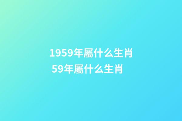 1959年屬什么生肖 59年屬什么生肖-第1張-觀點(diǎn)-玄機(jī)派